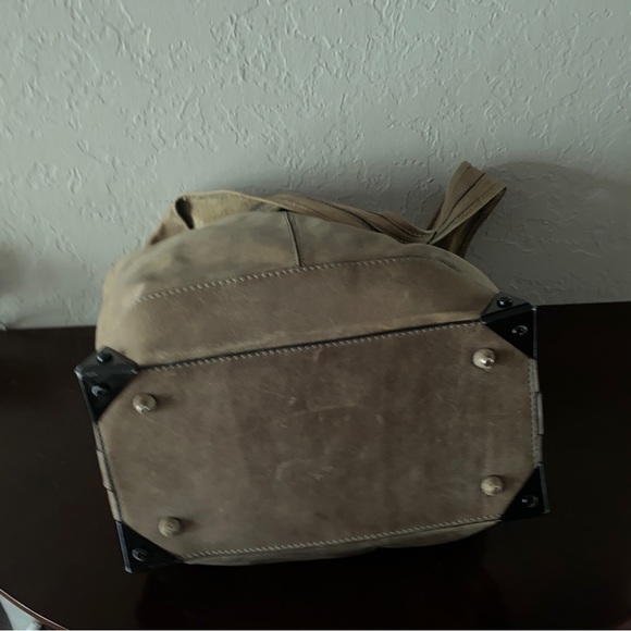 ALEXANDER WANG ROBYN medium beige Bag Nubuck Drawstring Bucket Detachable Pouch… - Picture 11 of 15